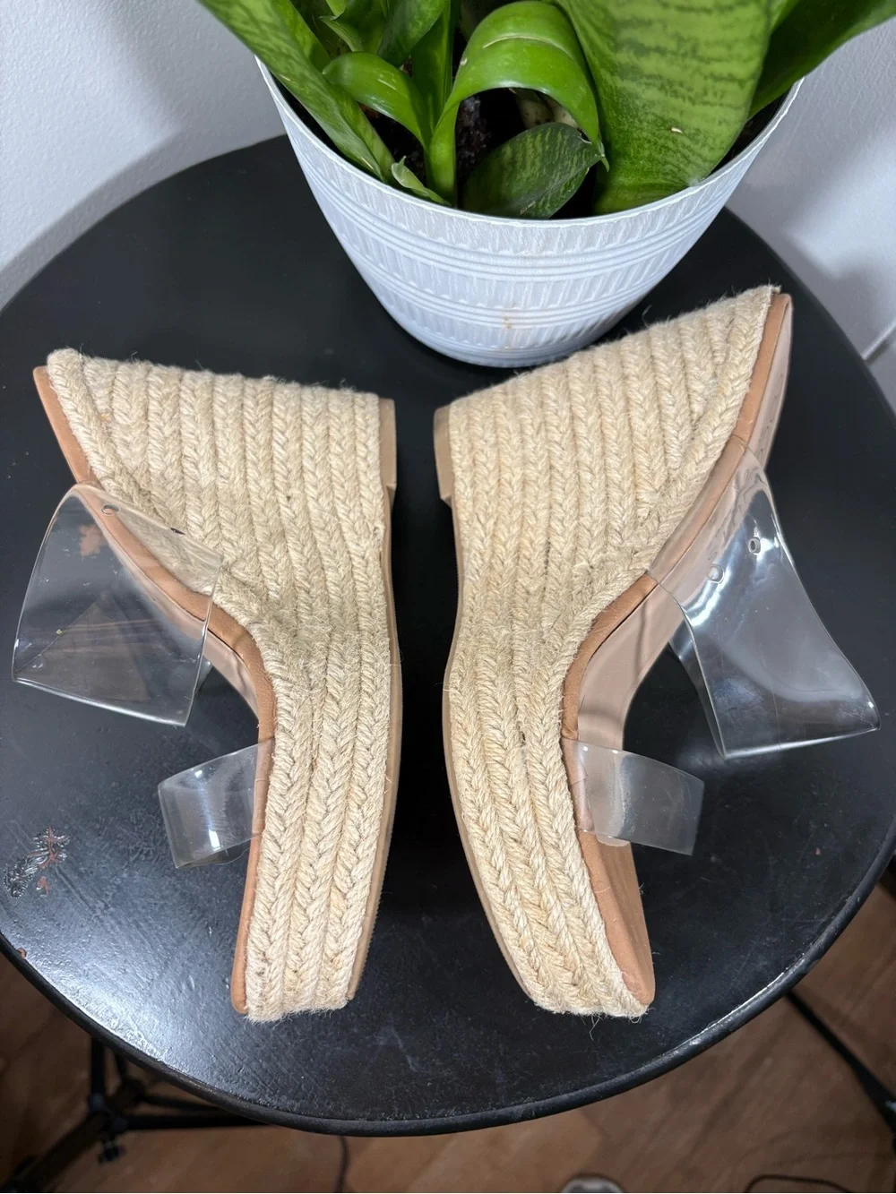 🥥 Coconuts by Matisse 🌴 Big Fan slip-on espadrille wedge with clear straps 6.5M - Picture 5 of 9